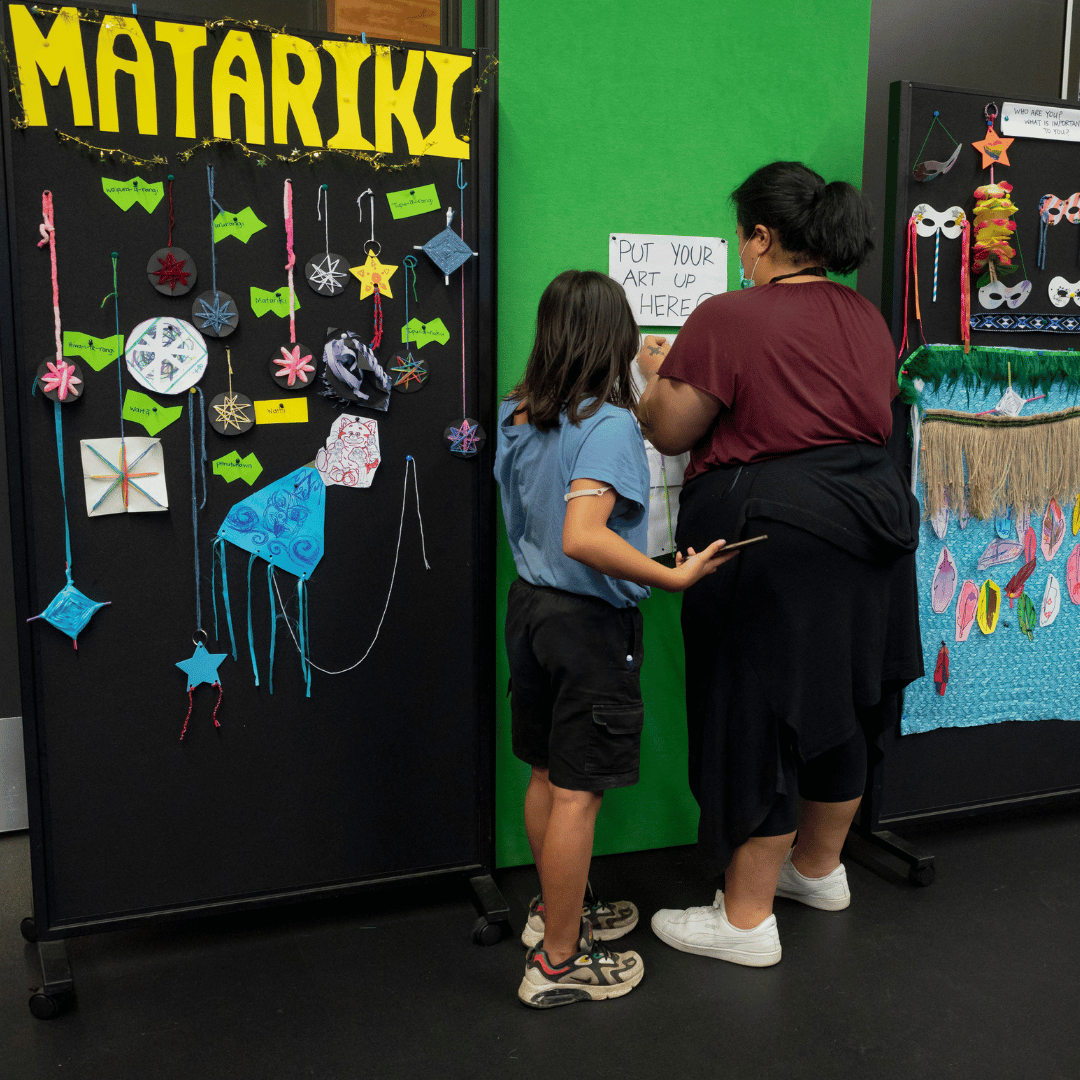 People participating in Matariki art therapy